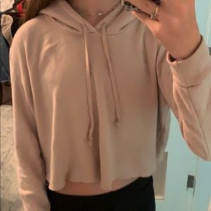 Light Pink Cropped Sweatshirt from Brandy Melville